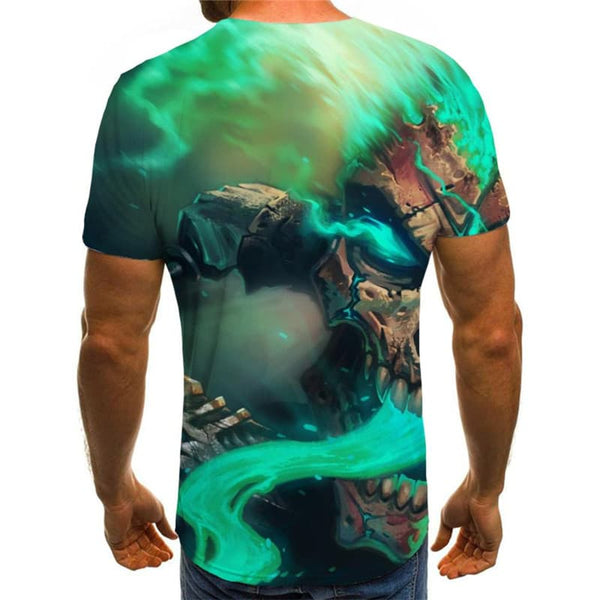 
Skull T-shirt Men Motorcycle T-shirts 3d Flame Shirt Print Hip Hop Tshirts Casual
                