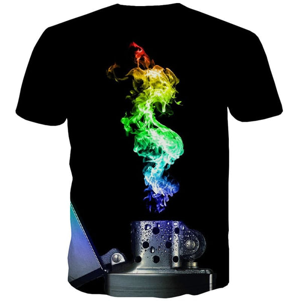 
Flame T shirts Men Colorful Tshirts Cool Black Tshirts Novelty Harajuku T-shirts 3d - KYKU
                