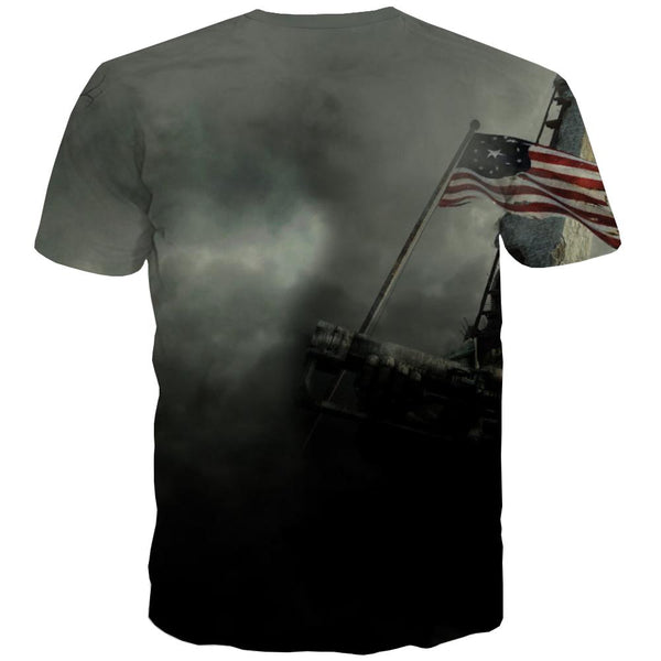
USA T shirts Men Flag Tshirts Novelty Statue Tshirts Casual Country T-shirts 3d
                
