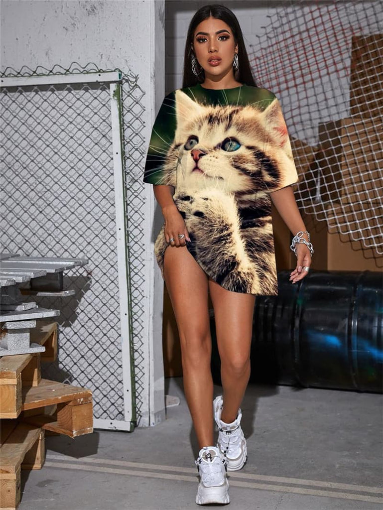 Cat T Shirt Women Animal Tshirt Printed Love Shirt Print Harajuku Gothic