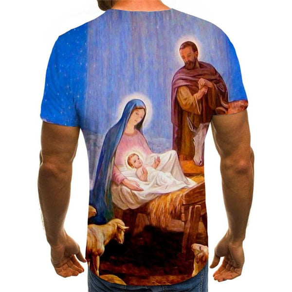 
Christian T shirt Men Animal Anime Clothes Jesus Tshirts Casual Galaxy Funny T shirts
                