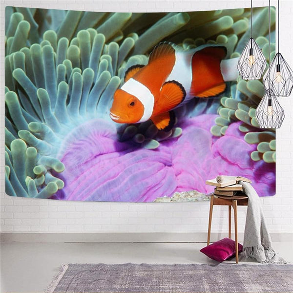 
Fish Tapiz Colorful Wall Tapestry Animal Tenture Mandala Tropical Tapestries Graffiti Home Tapestrys
                