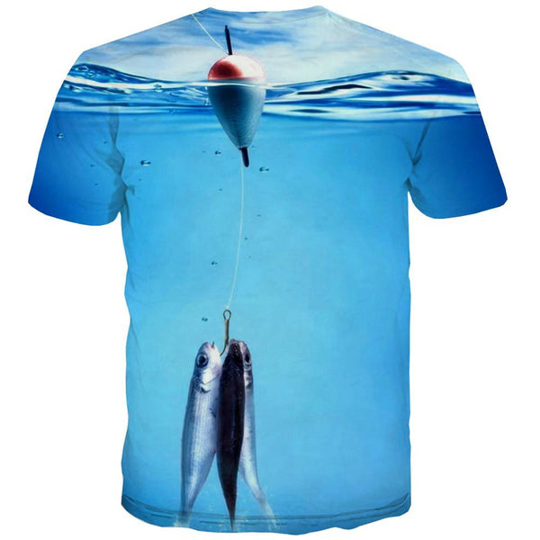 
fishing T shirts Men fish Tshirts Novelty buoy Tshirts Cool lake Shirt Print - KYKU
                