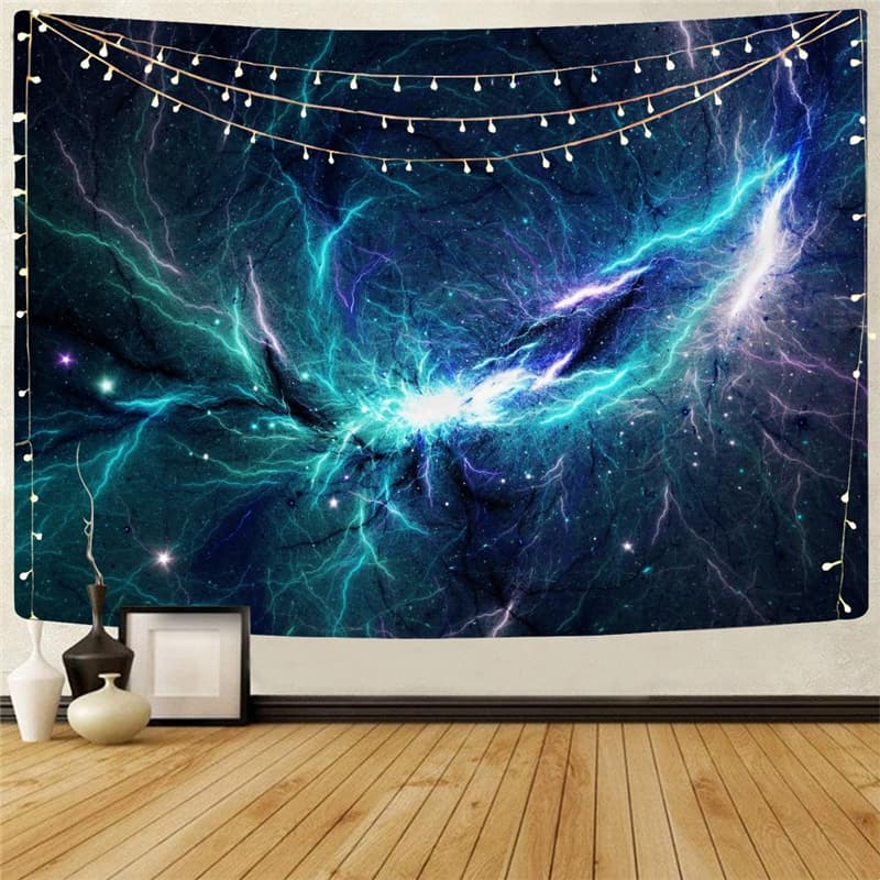 Galaxy Tapiz Space Rug Wall Universe Tapestries Lightning Wall Tapestry