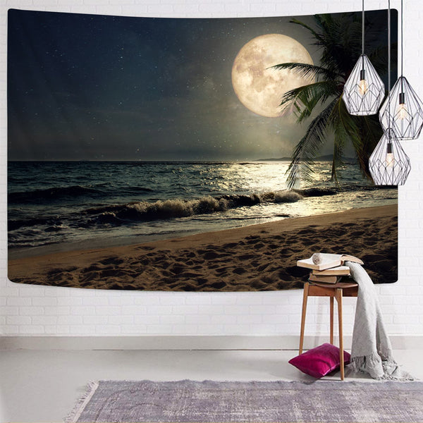 
moon Tapiz beach Wall Tapestry coconut tree Tapestries ocean Tenture Mandala Waves Rug Wall Starry sky Home Tapestrys Light undefined
                