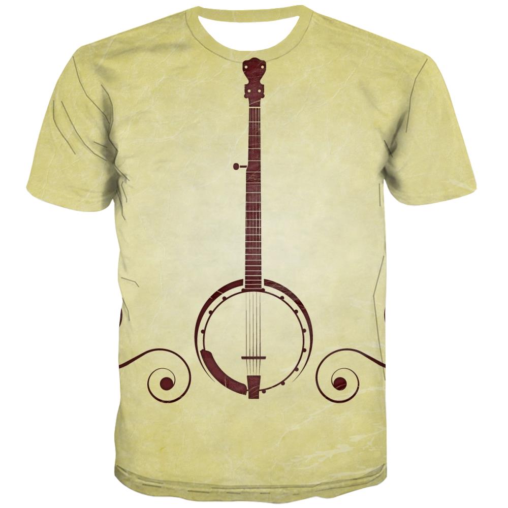 Music T-shirt Men Instrument Tshirt Printed Retro T-shirts Graphic Electronic T-shirts 3d
