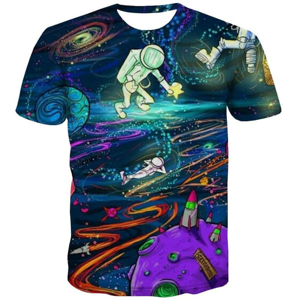 
Astronaut T shirt Men Graffiti Tshirt Printed Colorful Funny T shirts Painting Anime Clothes
                