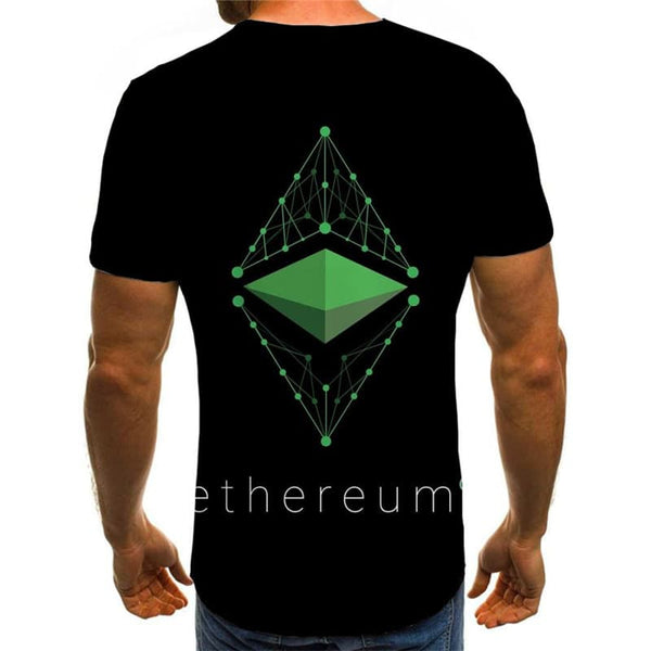 
Ethereum T-shirt Men Art Tshirts Casual Retro T-shirts 3d Black Shirt Print
                