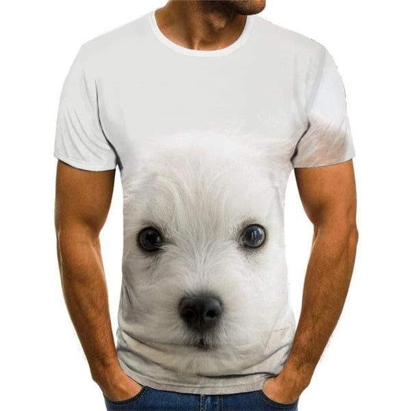 Animal T shirts Men White Tshirts Novelty Harajuku Tshirts Cool Lovely T-shirts 3d