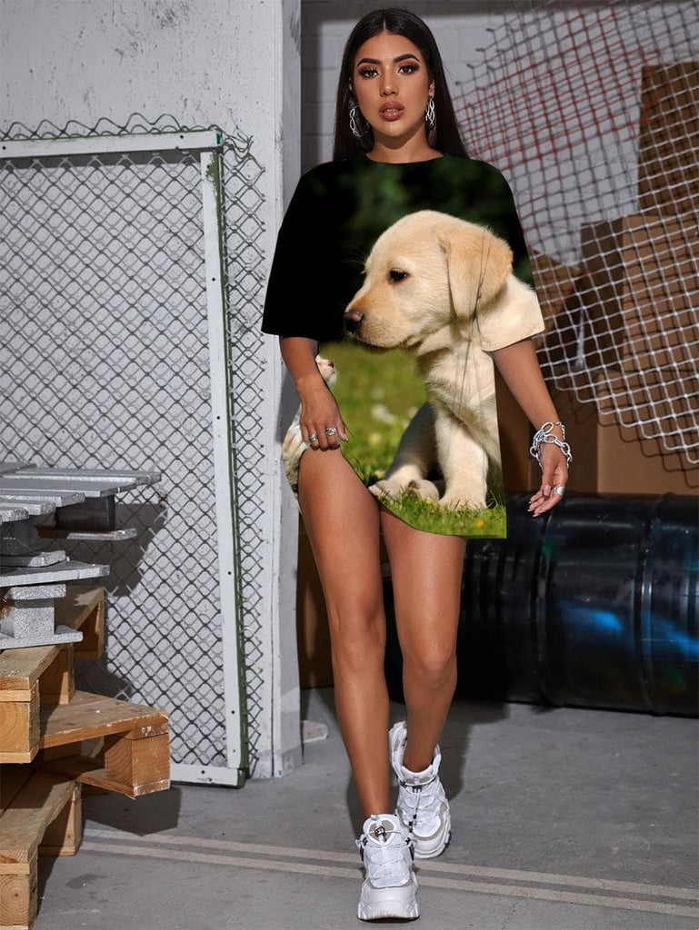 Dog T Shirt Women Cat Summer Lovely Tshirt Printed Womens Clothing Anime Clothes