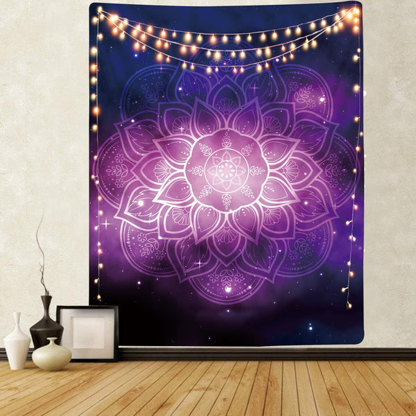 Mandala Tapestry Psychedelic Tenture Mandala flower Wall Tapestry purple Home Tapestrys galaxy Tapestries
