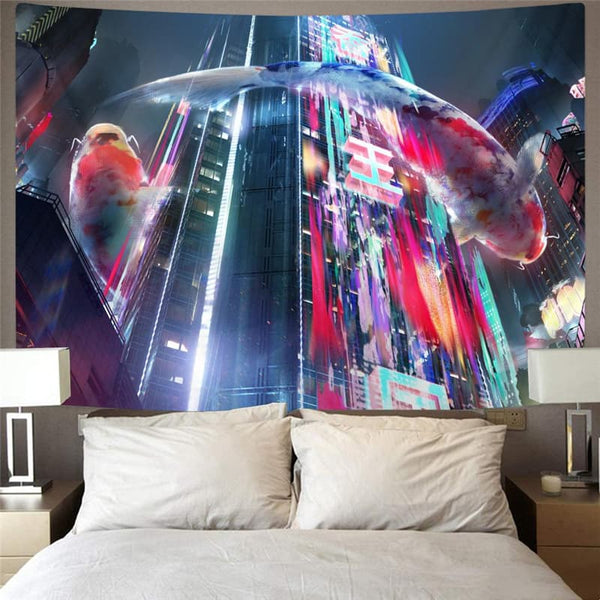 
Fish Tapestry Tropical Rug Wall Squid Tapestries Animal Wall Tapestry Nebula Tenture Mandala
                