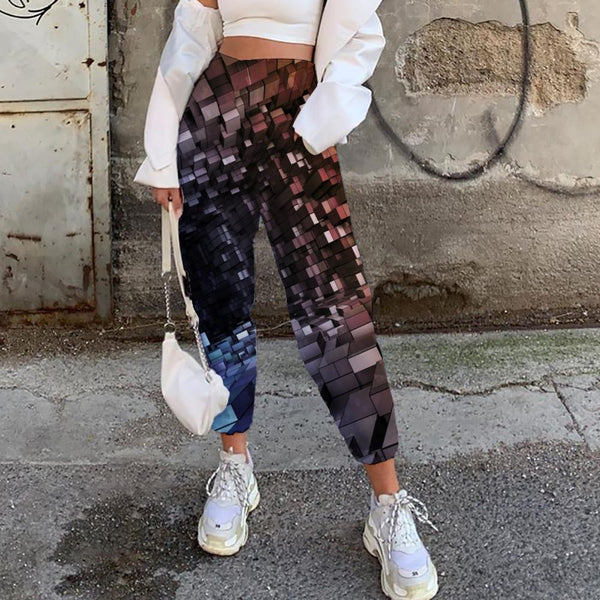 
Geometric Pants Women Psychedelic Jogger Pants Vortex High Waist Pants - KYKU
                