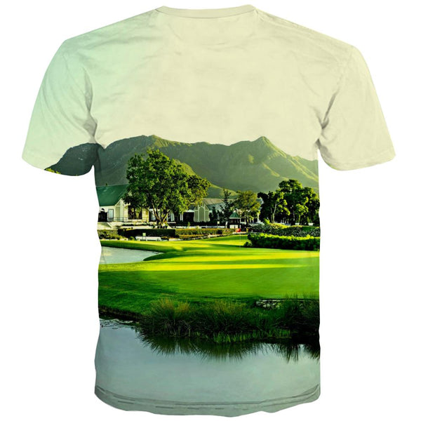 
Lawn T shirts Men Golf Tshirts Cool Forest Tshirts Casual Natural Shirt Print Game T shirts Funny
                
