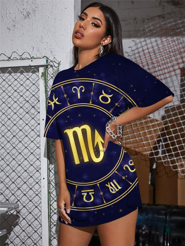 
Scorpio T Shirt Women Galaxy Summer Character Shirt Print Novel Tshirt Printed
                