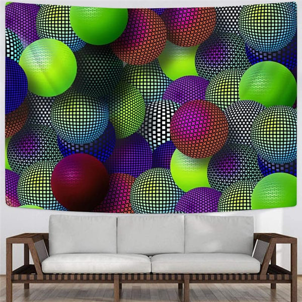 
Geometric Tapiz Psychedelic Rug Wall Vortex Tenture Mandala Three-Dimensional Ball Wall Tapestry
                