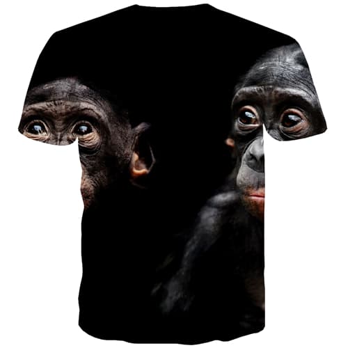 
Orangutan T-shirt Men Monkey Tshirts Casual Animal Tshirts Novelty Black T-shirts Graphic - KYKU
                