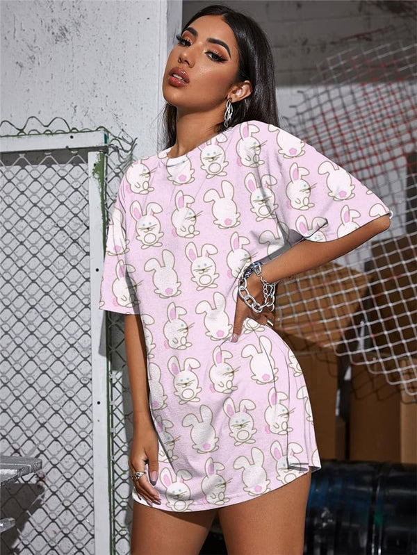 
Rabbit T Shirt Women Animal Shirt Print Funny T-shirts 3d Harajuku Tshirt Printed
                