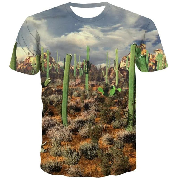 
Landscape T-shirt Men Cactus Funny T shirts Cloud Tshirt Printed Harajuku Tshirts Casual
                