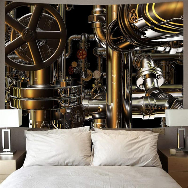 
Metal Tapiz Engine Wall Tapestry Gear Home Tapestrys Motorcycle Rug Wall Decor
                