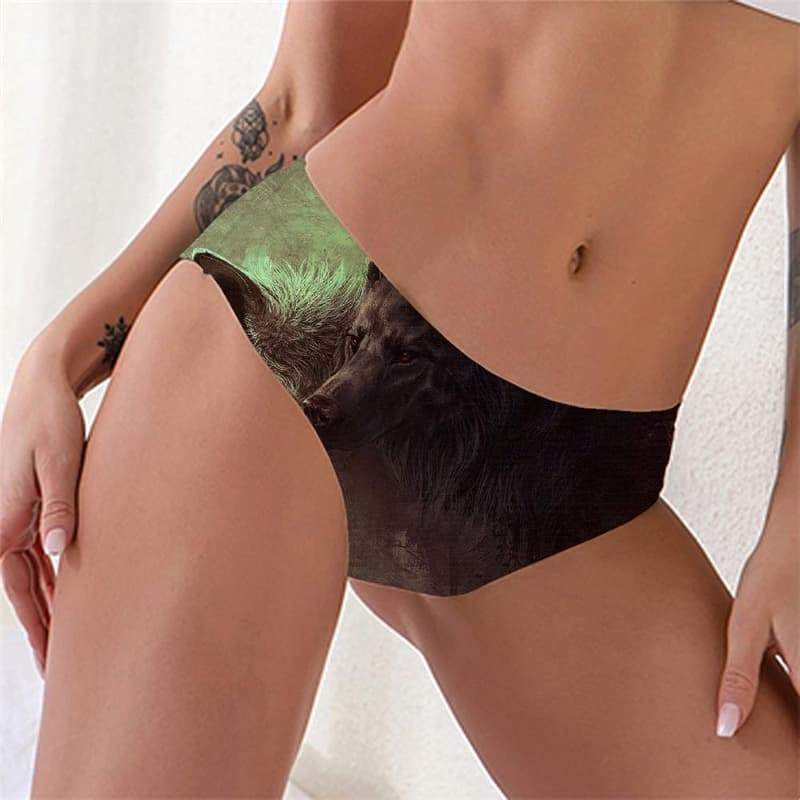 Wolf Panties Women Animal Lingerie Female Anime Tanga Love Pantys Lovers Sexy - KYKU