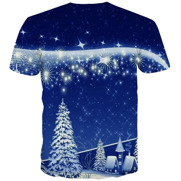 
Christmas T-shirt Men Star Tshirts Cool Galaxy T-shirts Graphic Snow Tshirt Printed
                