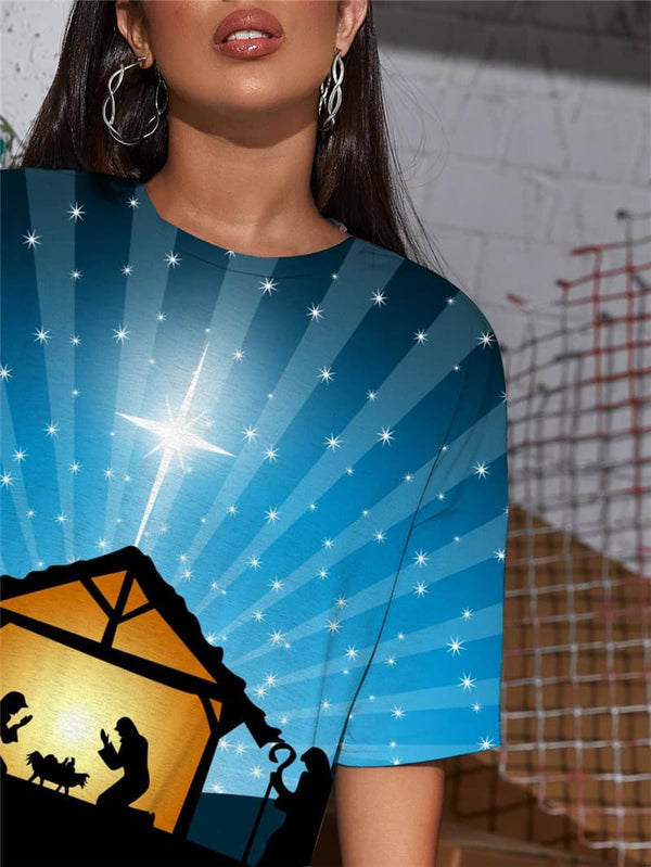 
Christian T-shirt Women Galaxy Funny T shirts Animal T-shirts 3d Tree Summer
                
