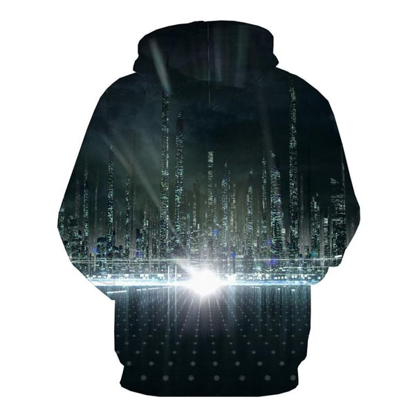 
City Sweatshirts men Aurora Hooded Casual Black Hoody Anime Unisex Hip Hop - KYKU
                