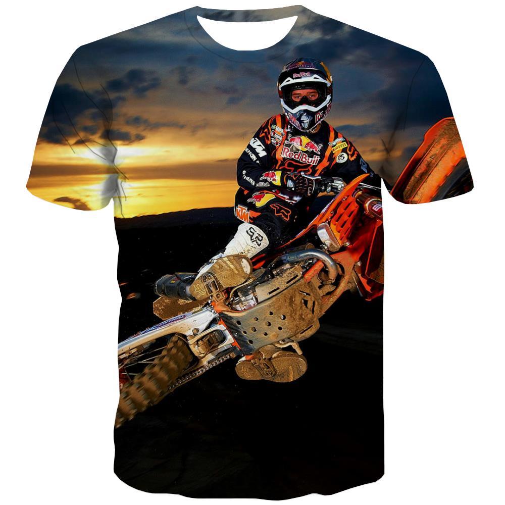 Motocross T-shirt Men motorcycle Shirt Print Offroad Tshirts Cool Short Sleeve - KYKU