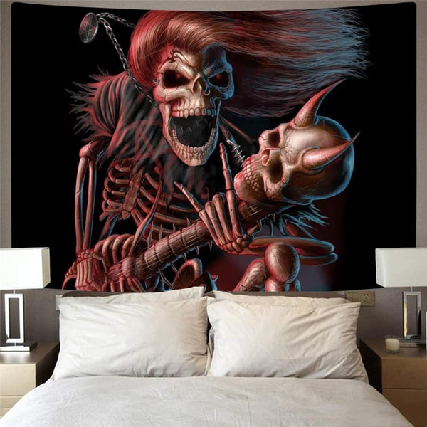 
Skull Tapiz Punk Tapestries Devil Tenture Mandala Music Home Tapestrys
                