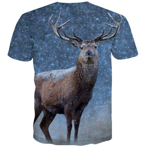 
Deer T-shirt Men Animal Tshirts Casual Snow Tshirt Printed Christmas Tshirts Novelty - KYKU
                