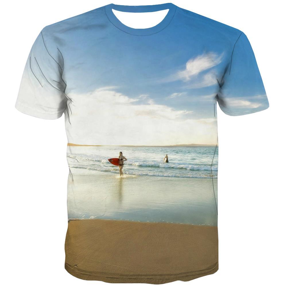 surf T-shirt Men The sea T shirts Funny sport Tshirts Cool Cool Tshirt Printed - KYKU