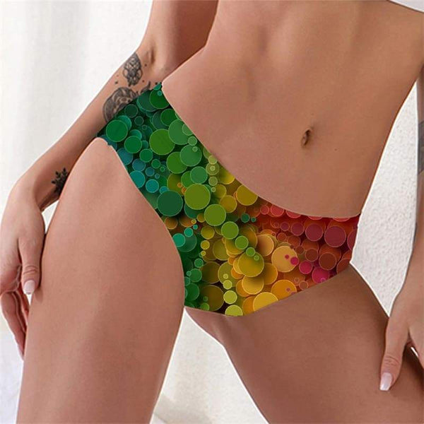 Geometric Briefs Women Psychedelic Sexy Vortex Knickers Color Lingerie Female Ball Seamless - KYKU