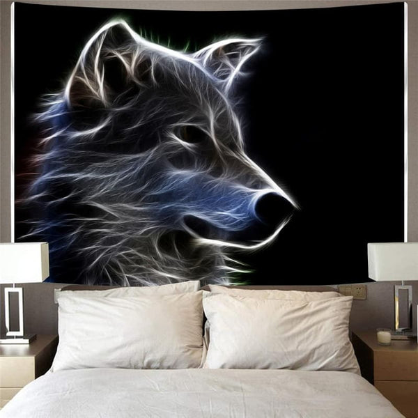 
Wolf Tapiz Animal Tapestries Anime Home Tapestrys Psychedelic Tenture Mandala Black Wall Tapestry
                