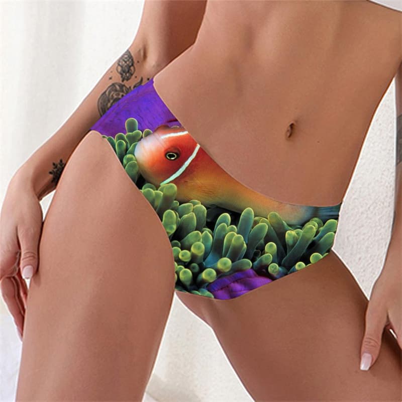 Fish Panties Women Purple Underwear Harajuku Seamless Jellyfish Lingerie Female Animal Tanga