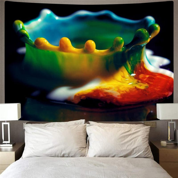 
Pigment Tapestry Colorful Tenture Mandala Harajuku Rug Wall Wall Hanging
                