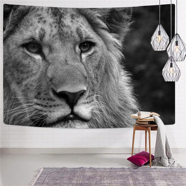 
Lion Tapiz Animal Wall Tapestry Anime Tapestries Harajuku Tenture Mandala Street Rug Wall
                