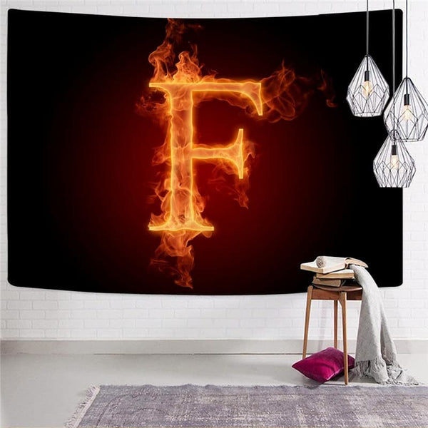 
Flame Tapiz Novel Wall Tapestry Letter Tapestries Wall Hanging Boho decor Hippie
                