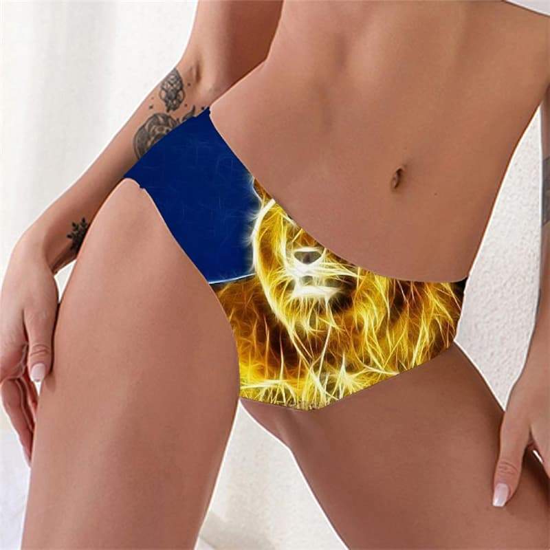 Lion Briefs Women Animal Tanga Anime Underwear Harajuku Pantys Lightning Knickers - KYKU