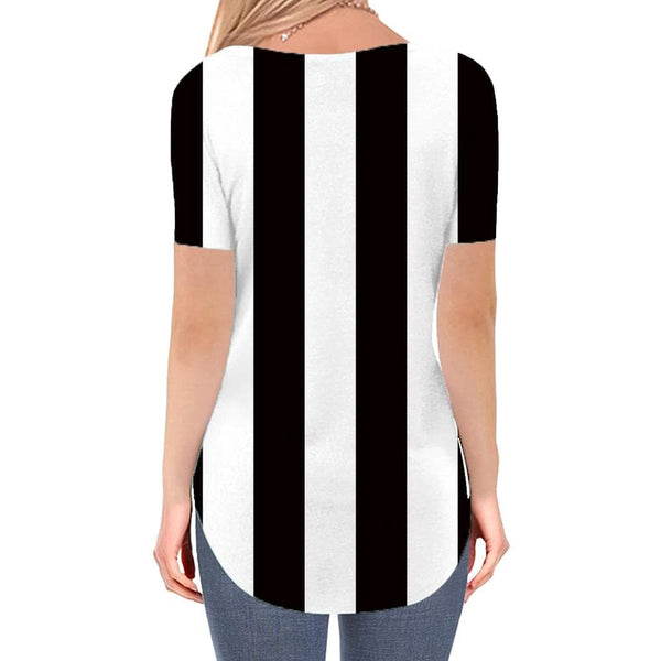 
Stripe T-shirt women Black And White Funny T shirts Harajuku T-shirts 3d Abstract Tshirts Printed
                