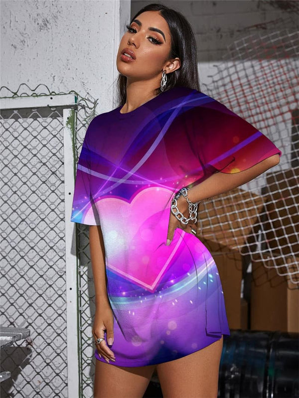 
Love T-shirt Women Colorful Tshirt Printed Romantic Shirt Print Couples Gothic
                