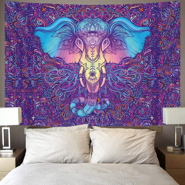 
Mandala Tapestry Psychedelic Tapestries Elephant Tenture Mandala meditation Wall Tapestry
                