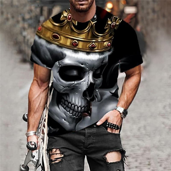 
Skull T-shirt Men Love T-shirts 3d Skeleton Shirt Print Couples Tshirt Printed
                