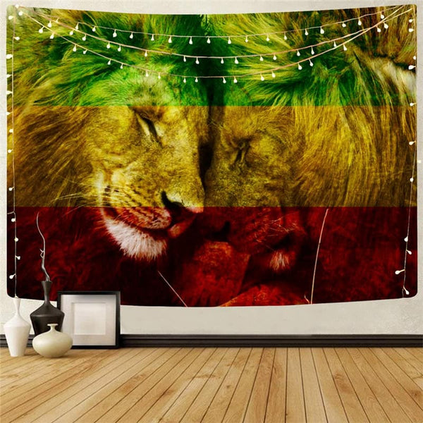Lion Tapiz Animal Tapestries Anime Rug Wall Love Wall Tapestry Family Tenture Mandala
