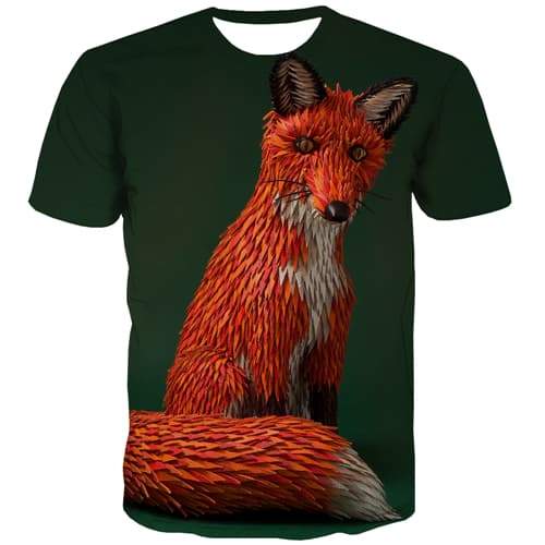 Wolf T shirts Men Animal Shirt Print Street Tshirts Casual Hilarious Tshirts Novelty - KYKU