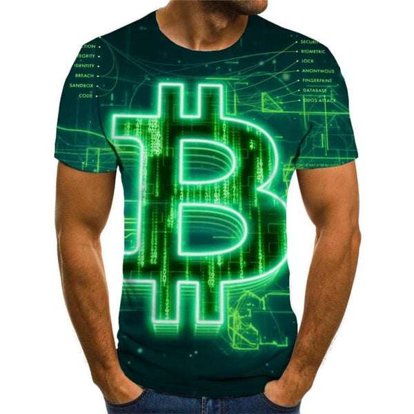 
Bitcoin T shirt Men Green Tshirt Printed Retro Funny T shirts Harajuku Tshirts Casual
                