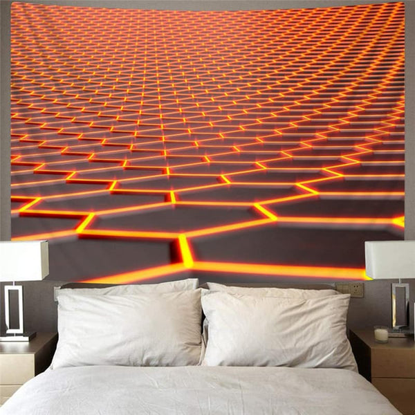 
Geometric Tapestry Psychedelic Tenture Mandala Vortex Home Tapestrys Honeycomb Wall Tapestry Square Tapestries
                