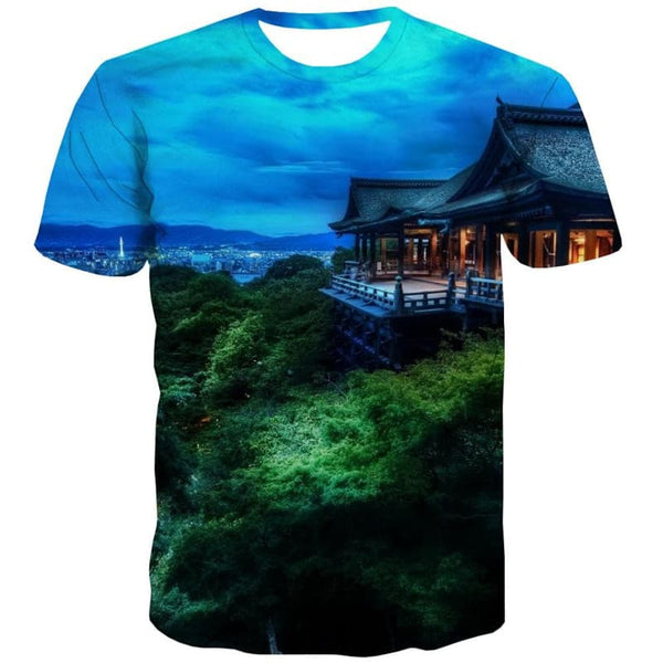 
Landscape T-shirt Men Green Funny T shirts Cloud T-shirts 3d Harajuku Shirt Print
                