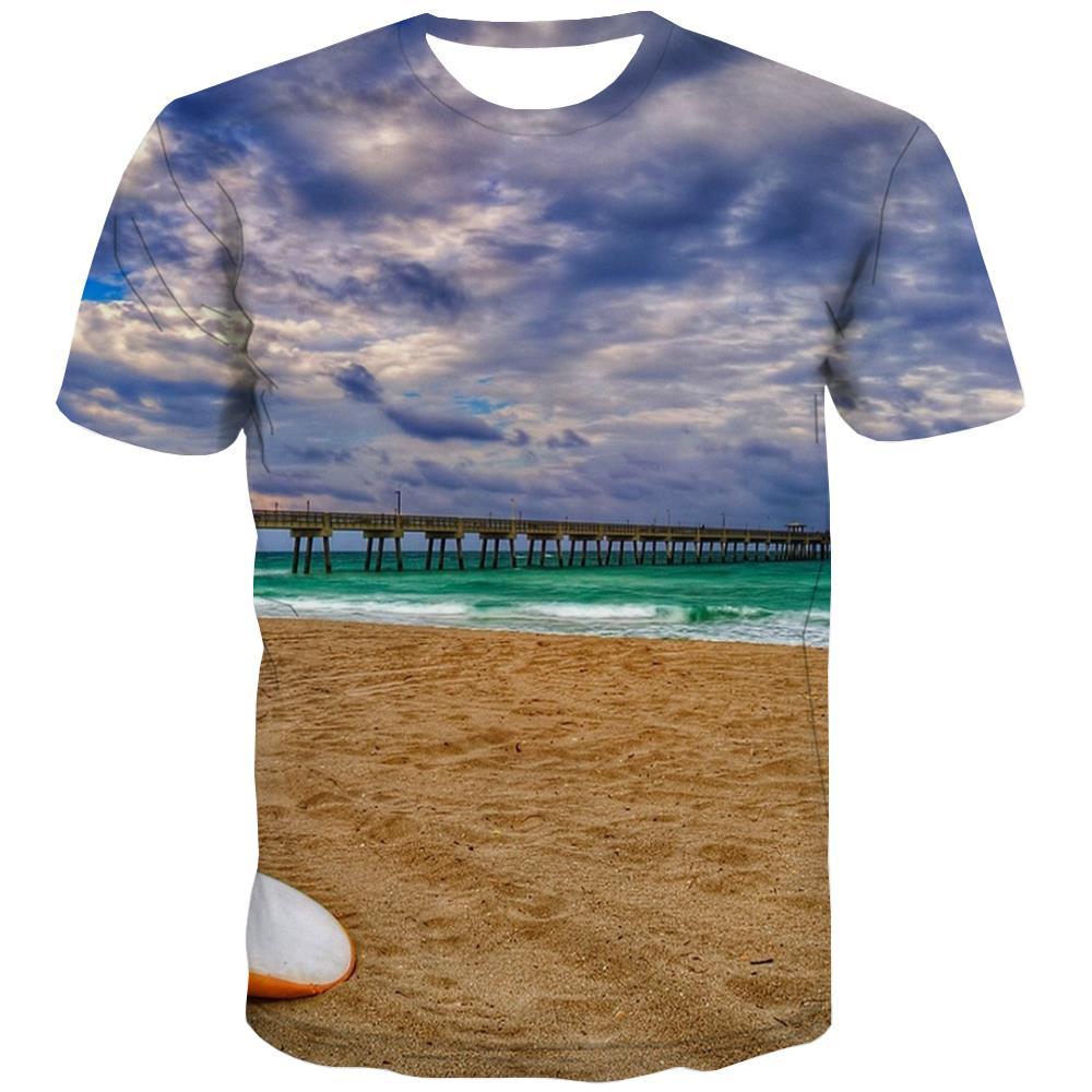 surf T shirts Men The sea T shirts Funny sport Tshirts Cool Short Sleeve summer - KYKU