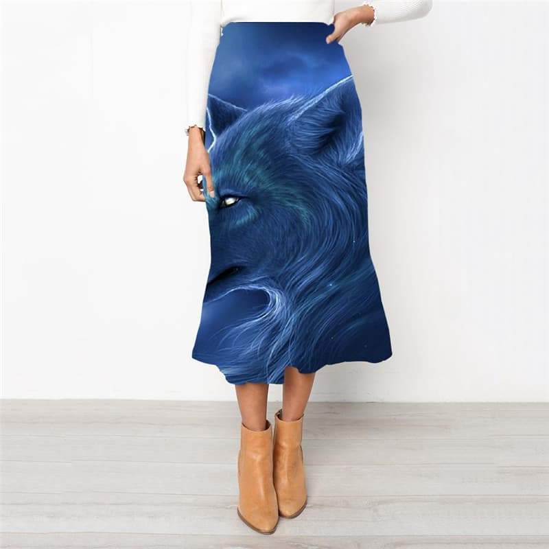 Wolf Skirt Women Animal Skirt Ladies Anime School skirt Cloud Rock Frauen - KYKU